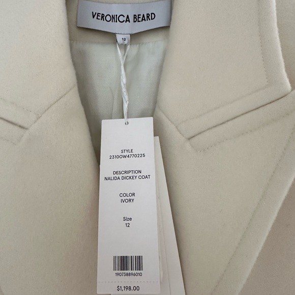 NEW Gorgeous Veronica Beard Nalida Wool Blend Dickey Coat in Ivory - Picture 8 of 13